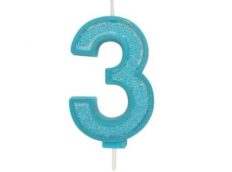 Culpitt Cijferkaars #3 Blauw met Glitter