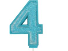 Culpitt Cijferkaars #4 Blauw met Glitter