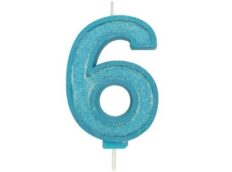 Culpitt Cijferkaars #6 Blauw met Glitter