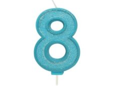 Culpitt Cijferkaars #8 Blauw met Glitter