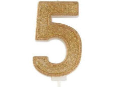 Culpitt Cijferkaars #5 Goud met Glitter