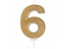 Culpitt Cijferkaars #6 Goud met Glitter