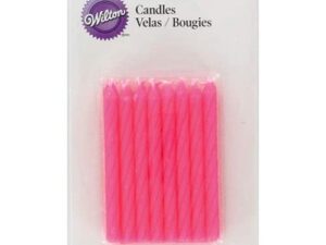 Wilton Taartkaarsjes Roze 24 stuks