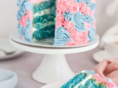 gender-reveal-taart-roze-blauw-toefjes