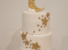 Babyshower sterren en maan taart