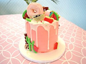 Dripcake donuts roze