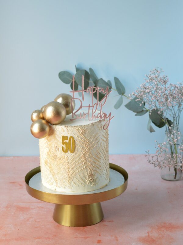 goud-50-verjaardagstaart