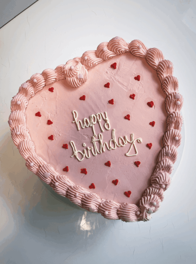 Heart Taart Happy Birthday - PerfectPastry.nl