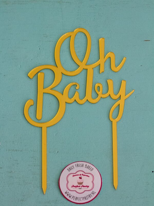 Taart topper oh baby