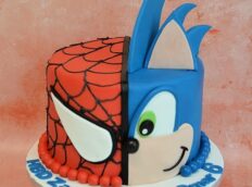 Spiderman-Sonic-taart