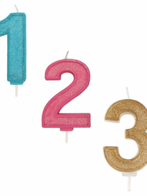 Culpitt Cijferkaarsjes met Glitter