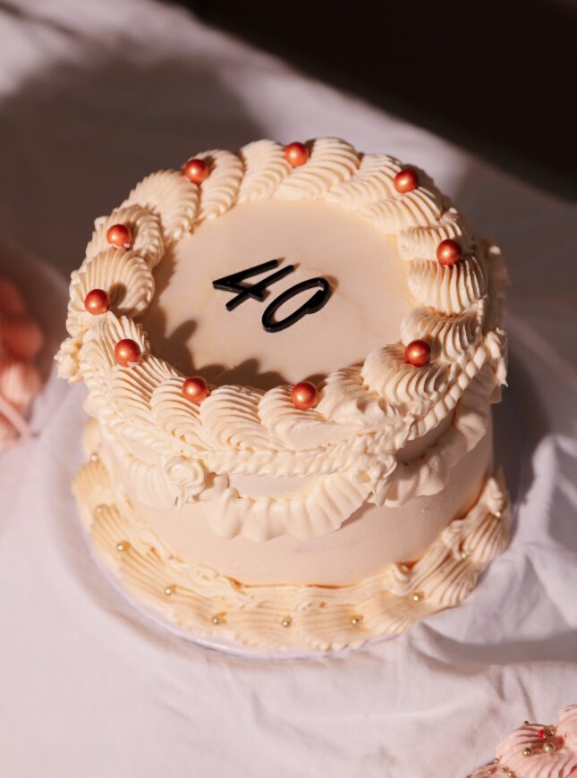 Vintage-40-birthday-cake Vintage-40-verjaardags-taart