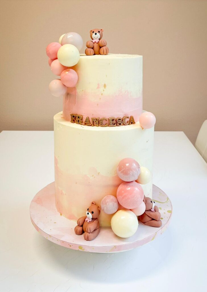 Ombre rosé beertjes taart