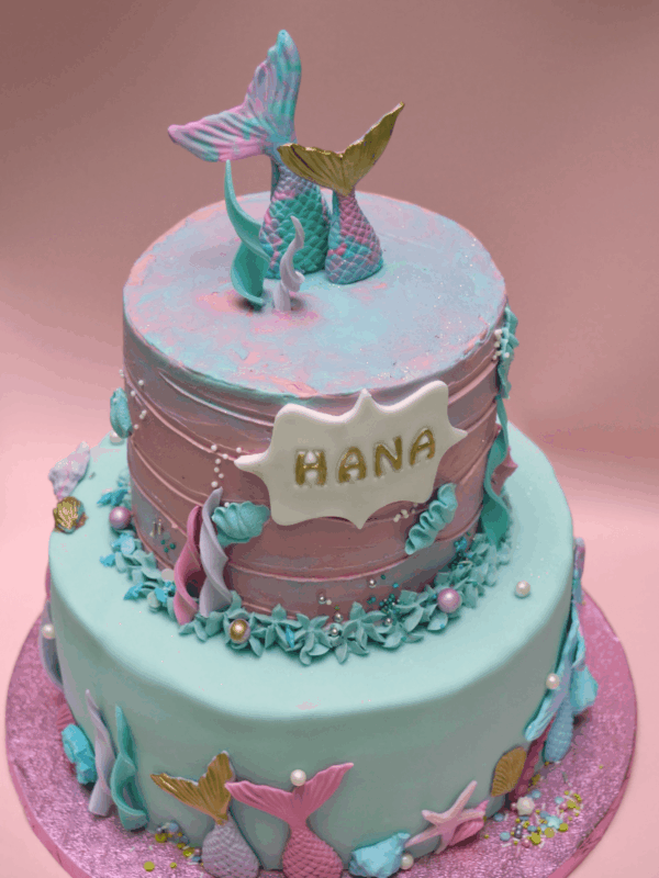 _Zeemermin Turqoise Buttercream Verjaardags Taart!