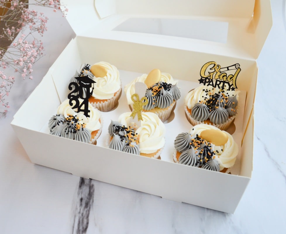 Graduation cupcakes box