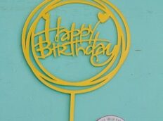 Happy birthday taart topper