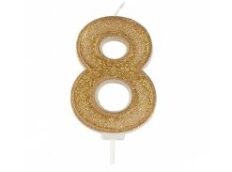 Culpitt Cijferkaars #8 Goud met Glitter