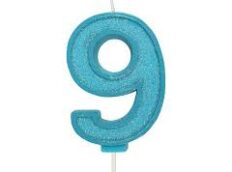 Culpitt Cijferkaars #9 Blauw met Glitter