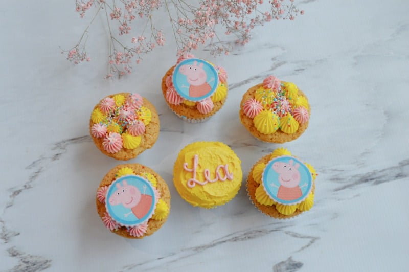 Peppa pig cupcakes