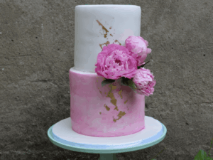 roze gold verjaardags vrouw taarttaart