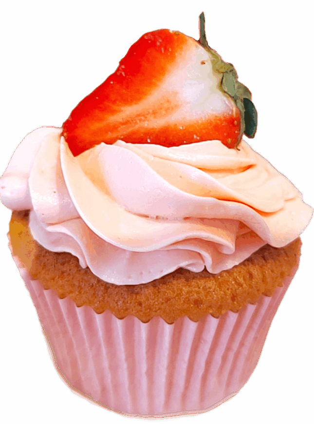 strawberry aardebien-cupcakes-roze-botercreme-verse-aardbei-top