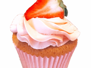 roze-aardbeien-cupcakes-in-roze-bak-papier