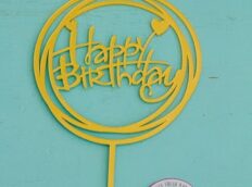 Taart topper happy birthday