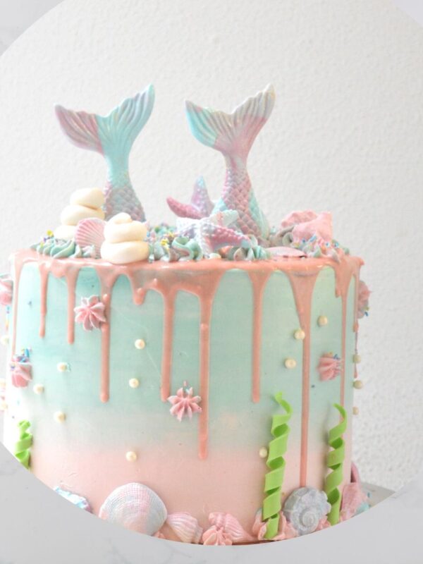 mermaid-taart-roze