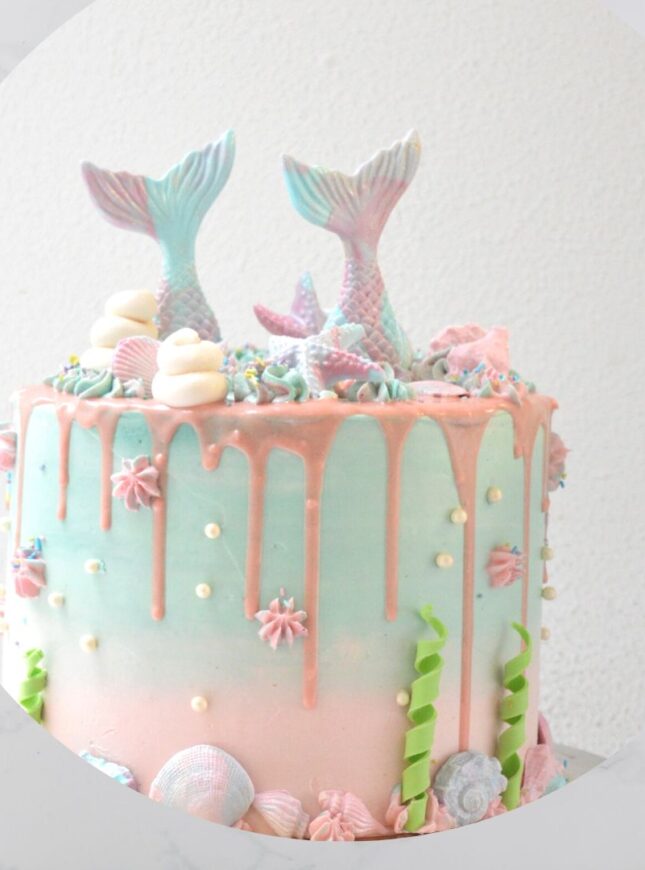 zeemeermin-taart-1 mermaid-taart-roze